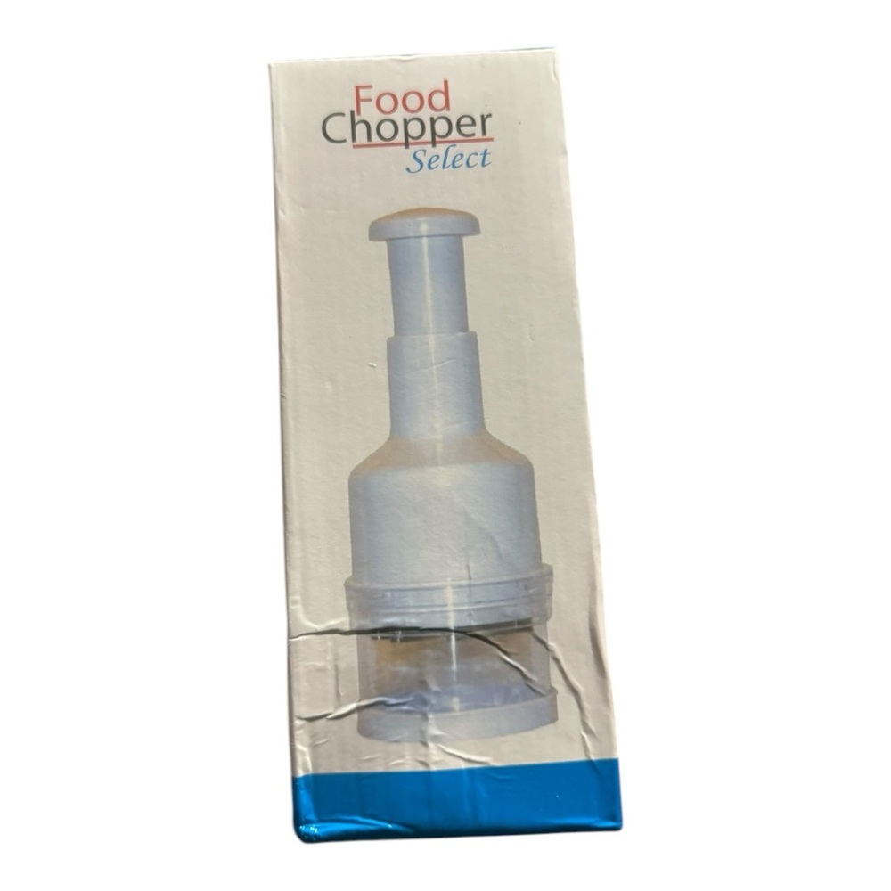 White and Blue Food Chopper